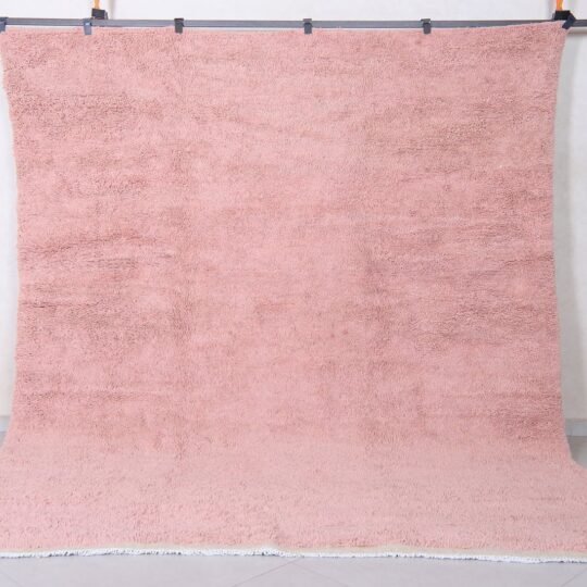 Moroccan wool rug - custom pink rug - handmade beni ourain rug