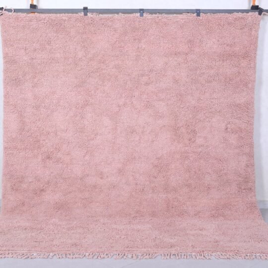 Custom size moroccan taupe rug - plain solid rug - handmade beni ourain rug