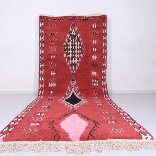 Red runner rug - custom hallway rug - moroccan berber wool rug