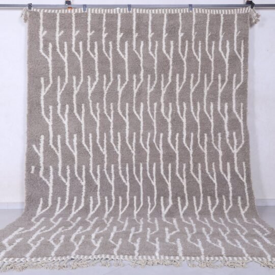 Moroccan gray rug - custom solid rug - handmade wool rug