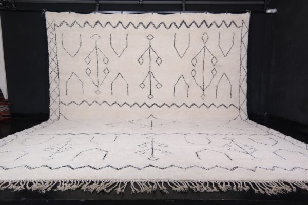 Authentic moroccan rug - custom wool rug - handmade beni ourain rug