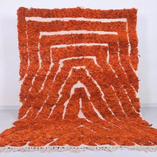 Orang moroccan rug - handmade solid rug - custom berber rug