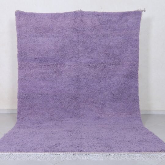 Purple moroccan rug - custom wool rug - handmade beni ourain carpet