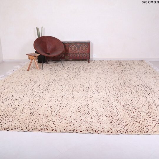 Moroccan area rug - custom moroccan rug - brown doted moroccan rug