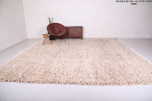 Moroccan area rug - custom moroccan rug - brown doted moroccan rug
