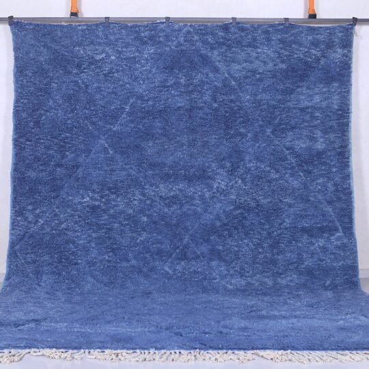 Custom contemporary rug -handmade moroccan rug - blue berber rug