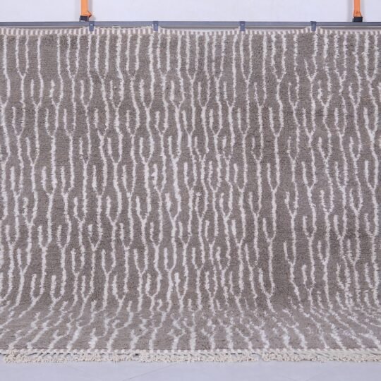 Custom gray rug - moroccan beni ourain rug - handwoven berber rug