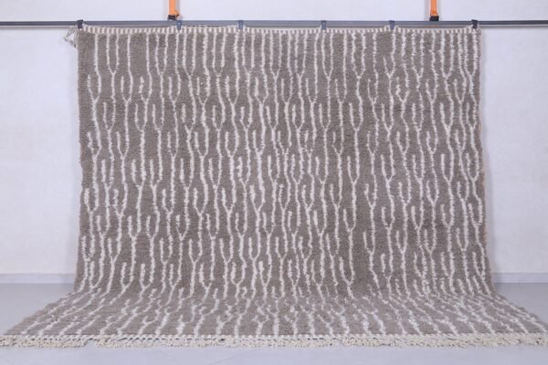 Custom gray rug - moroccan beni ourain rug - handwoven berber rug