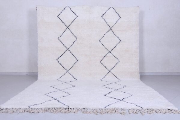 White moroccan rug - custom handmade rug - beni ourain wool rug