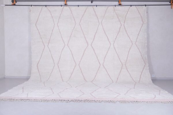 Custom moroccan rug - handmade white rug - berber wool rug