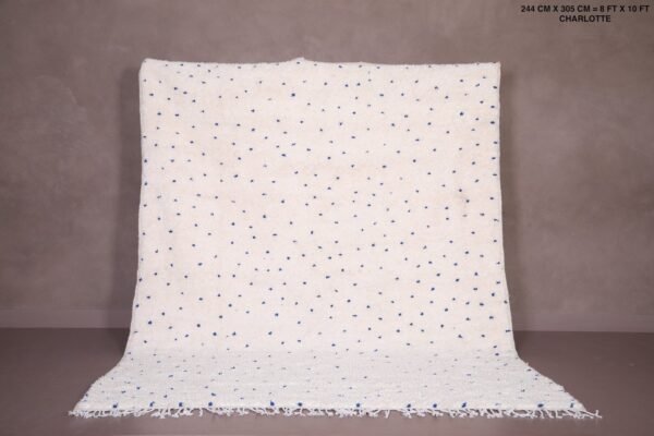Blue doted moroccan rug - blue doted custom rug - beni ourain rug