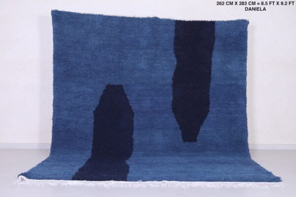 Indigo blue rug - custom moroccan rug - indigo blue berber rug