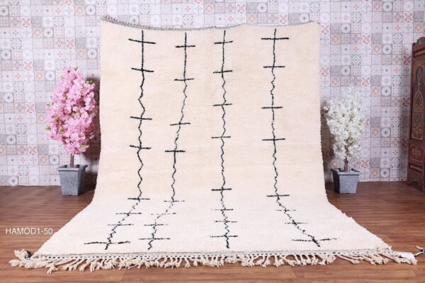 Beni ourain rug - moroccan berber rug - custom beni ourain rug