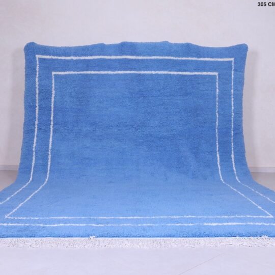 Moroccan sky blue rug - custom moroccan rug - blue beni ourain rug