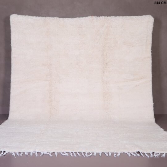 Solid white moroccan rug - custom white moroccan rug - wool berber rug