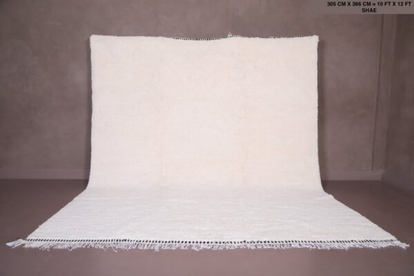 Solid white moroccan rug - beni ourain rug - custom moroccan rug