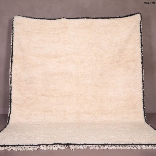 Custom Moroccan Ivory rug - Beni ourain rug - Moroccan wool rug